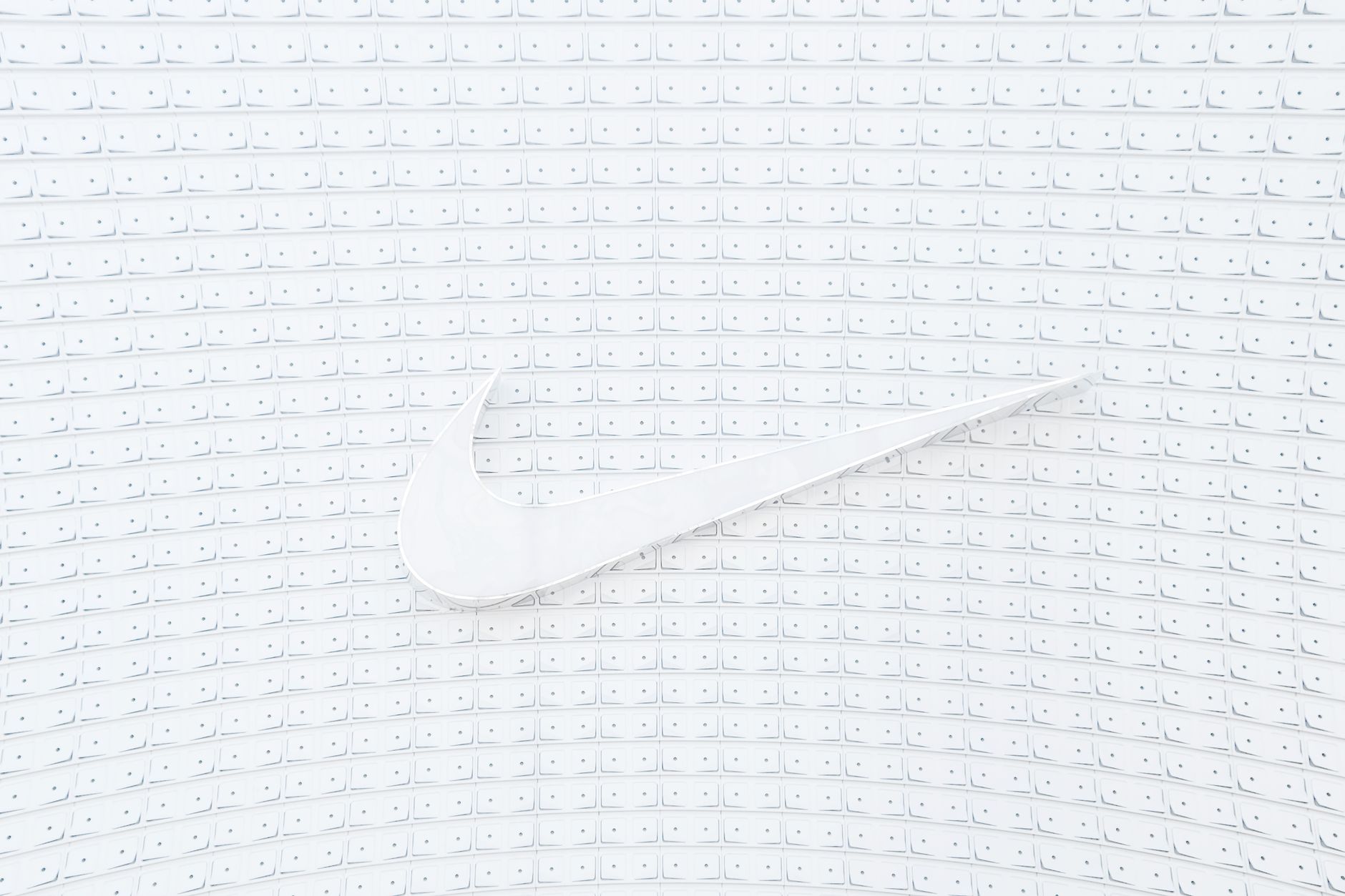 A clean, flat monochrome strip of 5 abstract logos representing digital marketing and e-commerce brands, no text labels, purely geometric, on a light background.
